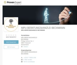 Proven Expert MPU Beratungskanzlei Beckmann